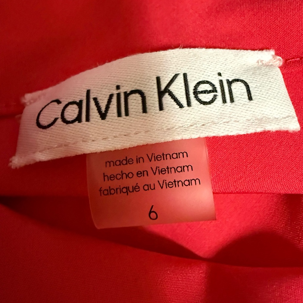 Calvin Klein Vibrant Red Midi Dress - Picture 3 of 3